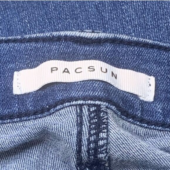 PacSun Distressed High Rise Jeggings Jeans Medium Wash Size 26 - Picture 6 of 7